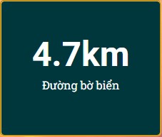 4.7 km đường bờ biển